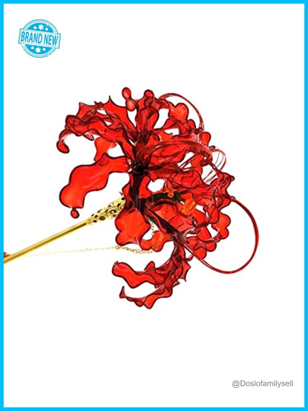 Handmade Lycoris Radiata Hairpin Kanzashi Hair Stick Kimono Cosplay - Picture 5 of 5